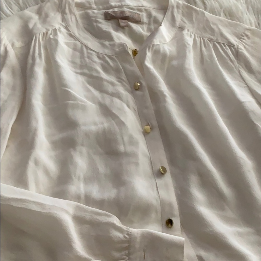 Banana Republic cream silk blouse - Picture 3 of 5